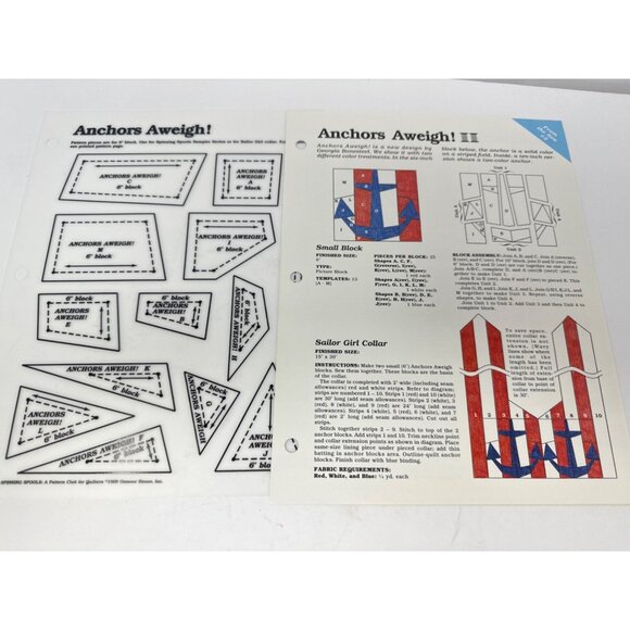 Spinning Spools Quilt Patterns Lot of 6 With Mylar Templates “From the Sea” - Picture 3 of 7